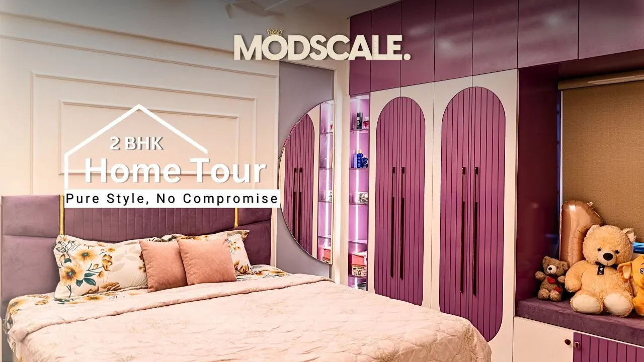 ModScale home tour: Plum wardrobes with arched shutters